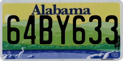 AL license plate 64BY633