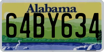 AL license plate 64BY634