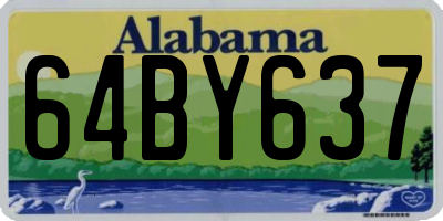 AL license plate 64BY637