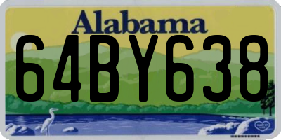 AL license plate 64BY638