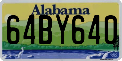 AL license plate 64BY640