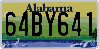 AL license plate 64BY641
