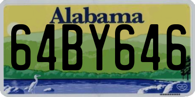 AL license plate 64BY646