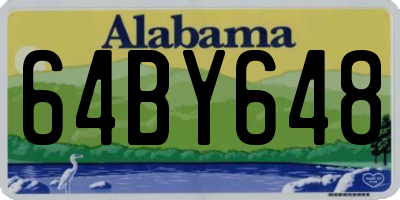AL license plate 64BY648