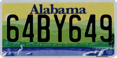 AL license plate 64BY649
