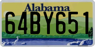 AL license plate 64BY651