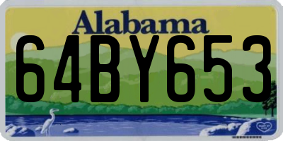 AL license plate 64BY653