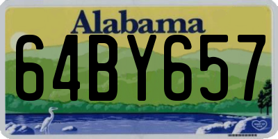 AL license plate 64BY657