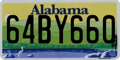 AL license plate 64BY660