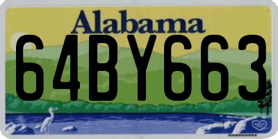 AL license plate 64BY663