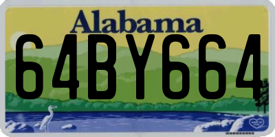 AL license plate 64BY664