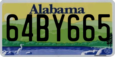 AL license plate 64BY665