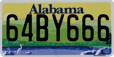 AL license plate 64BY666