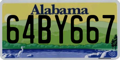 AL license plate 64BY667