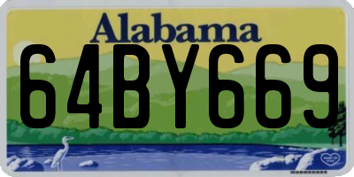 AL license plate 64BY669
