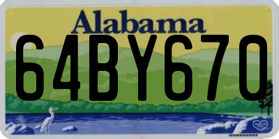 AL license plate 64BY670