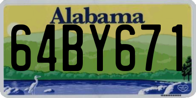 AL license plate 64BY671