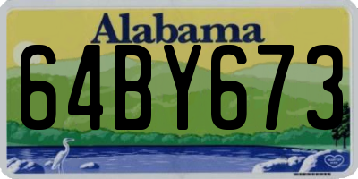 AL license plate 64BY673