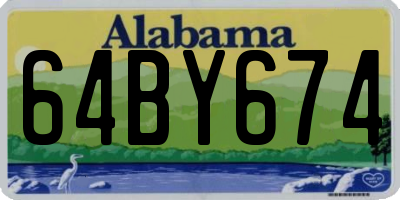 AL license plate 64BY674