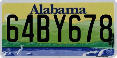 AL license plate 64BY678