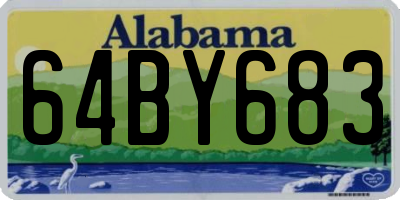 AL license plate 64BY683