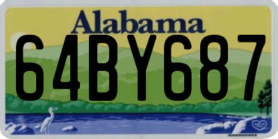 AL license plate 64BY687