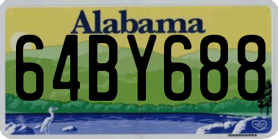 AL license plate 64BY688