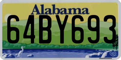 AL license plate 64BY693
