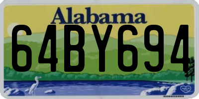 AL license plate 64BY694