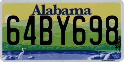 AL license plate 64BY698