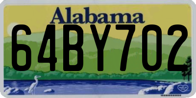 AL license plate 64BY702