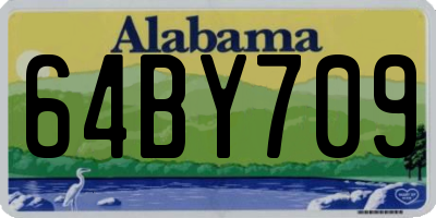 AL license plate 64BY709