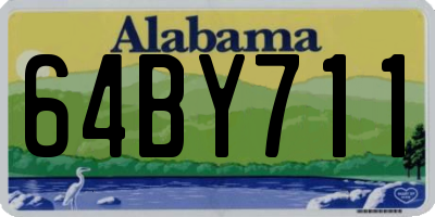 AL license plate 64BY711