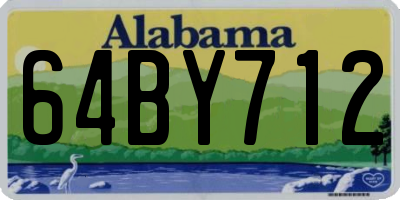 AL license plate 64BY712