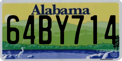 AL license plate 64BY714