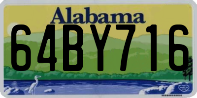 AL license plate 64BY716