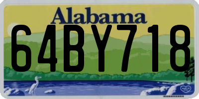 AL license plate 64BY718