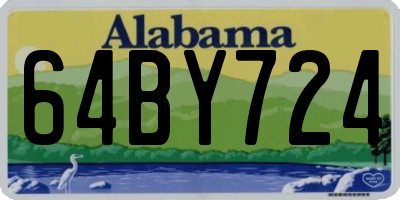AL license plate 64BY724