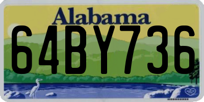 AL license plate 64BY736