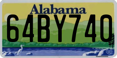 AL license plate 64BY740