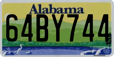 AL license plate 64BY744