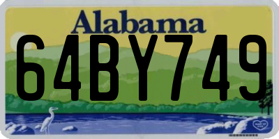 AL license plate 64BY749