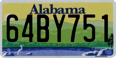 AL license plate 64BY751