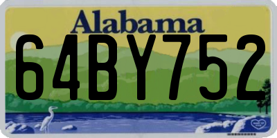 AL license plate 64BY752