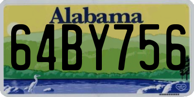 AL license plate 64BY756