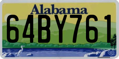 AL license plate 64BY761