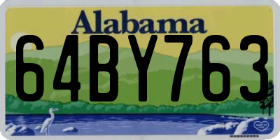 AL license plate 64BY763