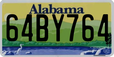 AL license plate 64BY764