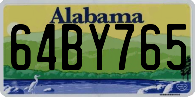 AL license plate 64BY765