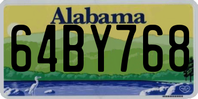 AL license plate 64BY768